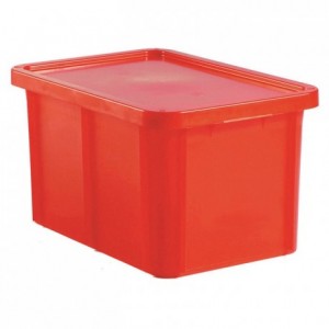 Container with lid 55 L red