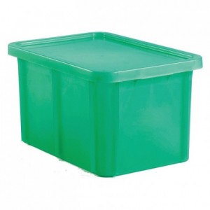 Container with lid 55 L green