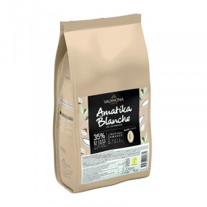 Amatika Blanche 35% vegan white chocolate beans 3 kg