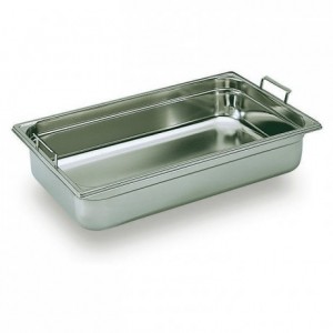Container with droped handles stainless steel GN 1/2 H 65 mm