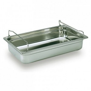 Container with side handles stainless steel GN 1/1 H 100 m