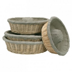 Fermenting crown dough basket with cloth Ø 300 mm