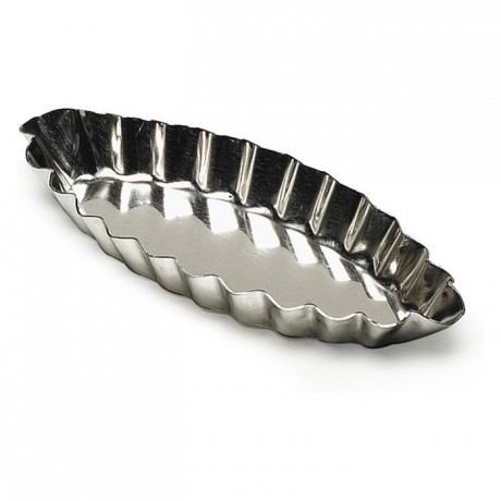 Barquette cannelée fer blanc 80x40 mm (lot de 12)