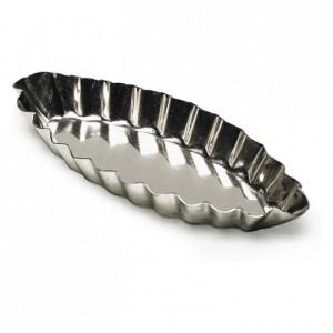 Barquette cannelée fer blanc 90x43 mm (lot de 12)