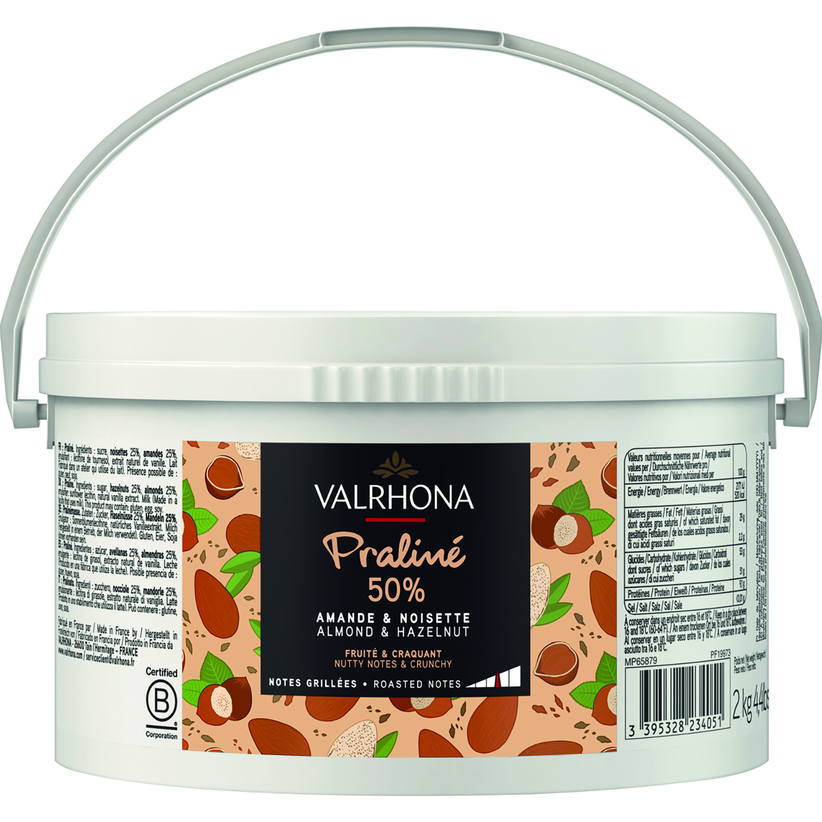 Valrhona - Praliné fruité craquant amande noisette 50% 2 kg