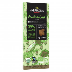Andoa Lactée 39% organic and fair trade milk chocolate Single Origin Grand Cru Peru bar 70 g