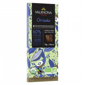 Oriado 60% organic and fair trade dark chocolate Single Origin Grand Cru Peru bar 70 g