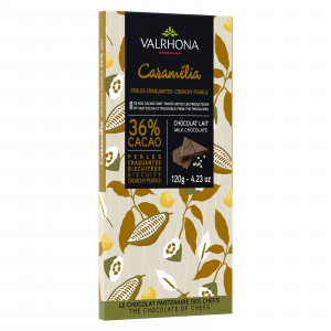 Caramélia 36% milk chocolate with hints of caramel and crunchy pearls bar 120 g