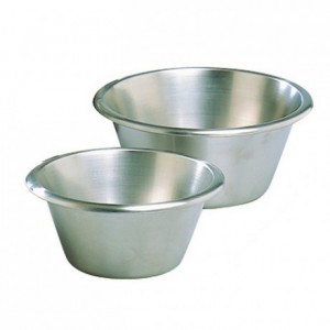 Flat-bottom pastry mixing bowl stainless steel Ø 160 mm