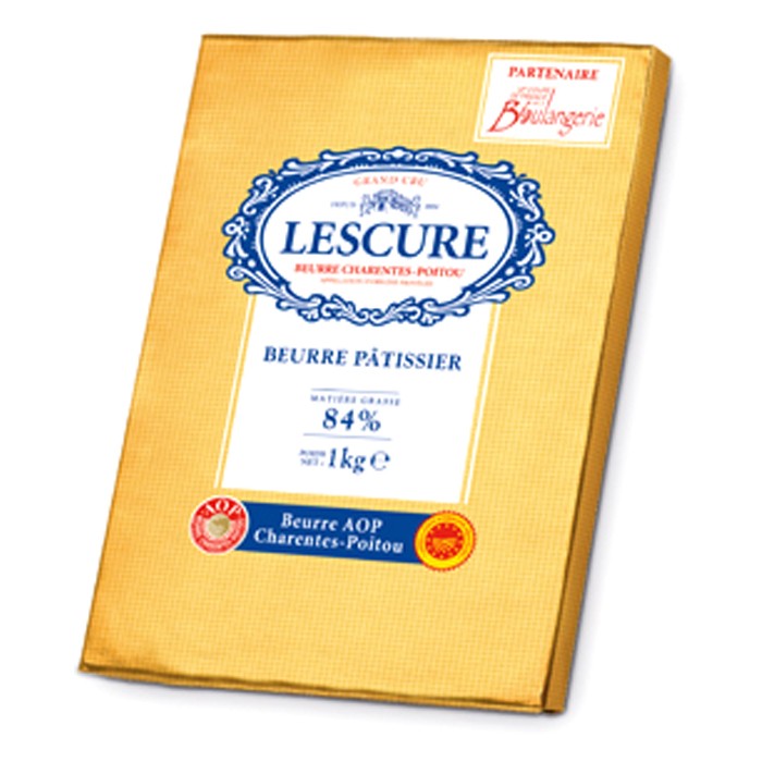 Lescure - Beurre sec de feuilletage AOC Poitou-Charente 1 kg
