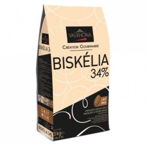 Biskélia 34% milk chocolate Gourmet Creation beans 3 kg