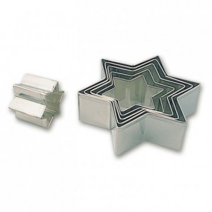 Star cutters tinplate 45 to 115 mm (6 pcs)