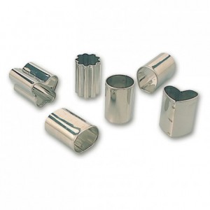 Box of 6 petits fours cutters stainless steel