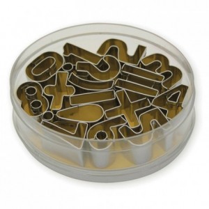 Numeral biscuits cutter stainless steel (16 pcs)