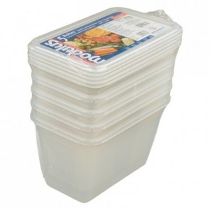 Boite rigide GN 1/4 265 x 162 x 100 mm (lot de 5)