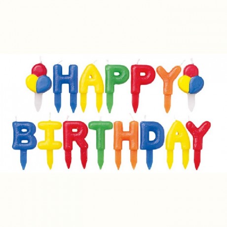 Bougies Happy Birthday Wilton 15 mèches