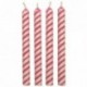 Bougies Striped Pink PME 24 pièces