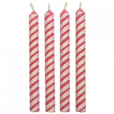 PME Candles Striped Pink Pk/24