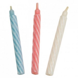 Standard twisted candle 3 colors (100 pcs)