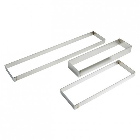 Rectangular flan frame stainless steel 570 x 110 x 25 mm