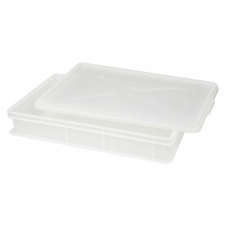 Plain stackable tray with open handle 600 x 400 x 190 mm