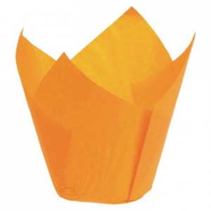 Caissette Tulipcup papier orange Ø 50 x 80 mm (lot de 200)
