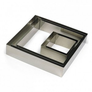 Square stainless steel H45 80x80 mm (pack of 6)