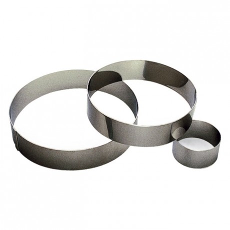 Mousse ring stainless steel H40 Ø70 mm (pack of 6)