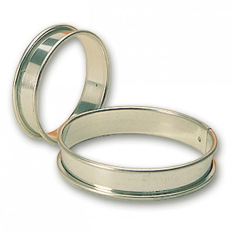 Tart ring stainless steel Ø 75 mm H 16 mm (6 pcs)