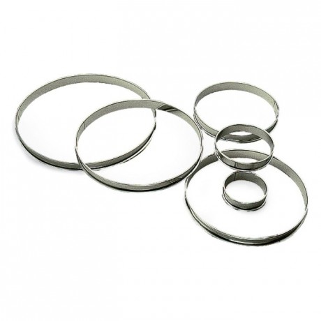 Tart ring stainless steel H20 Ø140 mm