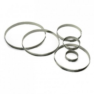 Tart ring stainless steel H20 Ø220 mm