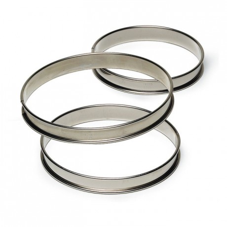 Tart ring stainless steel H27 Ø160 mm