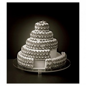 Circle stainless steel french style round wedding cake Ø 360 mm H 80 mm