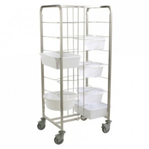 Dough container trolley 790 x 590 x 1790 mm