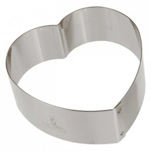 Convex heart stainless steel H30 85x85 mm (pack of 6)