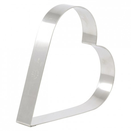 Heart cake ring stainless steel 160 x 35 mm