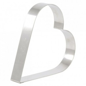 Heart cake ring stainless steel 200 x 35 mm