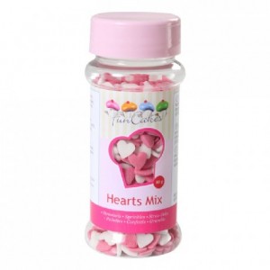 FunCakes Hearts Pink and White 60g