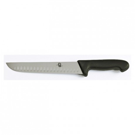 Butcher's knife wavy blade black handle L 240 mm