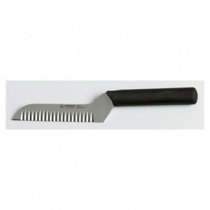 Crinkle blade knife black L 120 mm