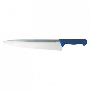 Couteau à poisson manche bleu L 310 mm