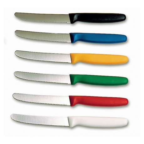 Serrated knife white L 110 mm