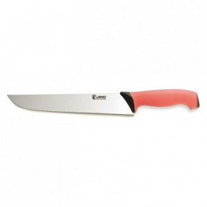 Couteau de boucher manche rouge L 235 mm