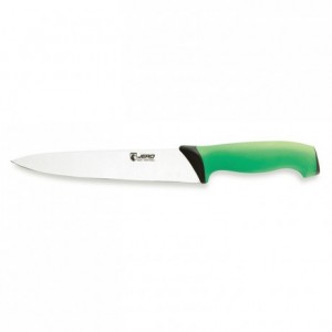 Couteau de cuisine manche vert L 200 mm