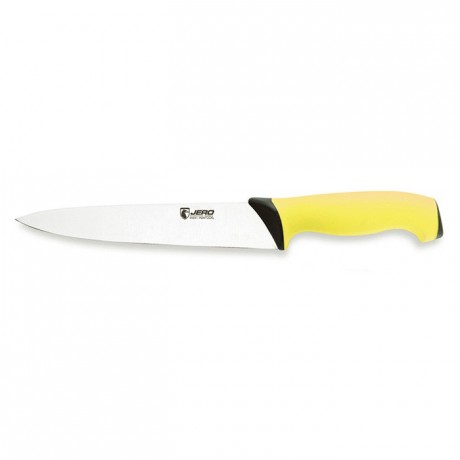 Couteau de cuisine manche jaune L 200 mm