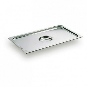 Lid with handle and notch for ladle stainless steel GN 1/4