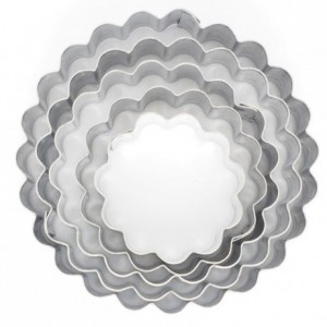Cookie Cutter Fluted Ring set/5