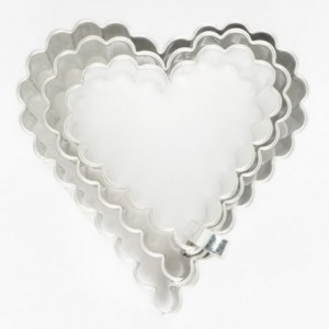 Cookie Cutter Fluted Hearts set/3