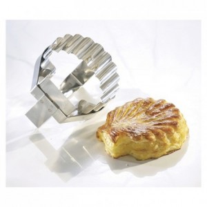 Single scallop cutter with handle stainless steel 125 x 120 mm