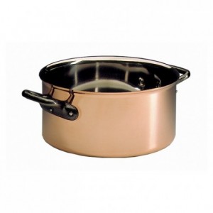 Round casserole Alliance copper/stainless steel without lid Ø 200 mm